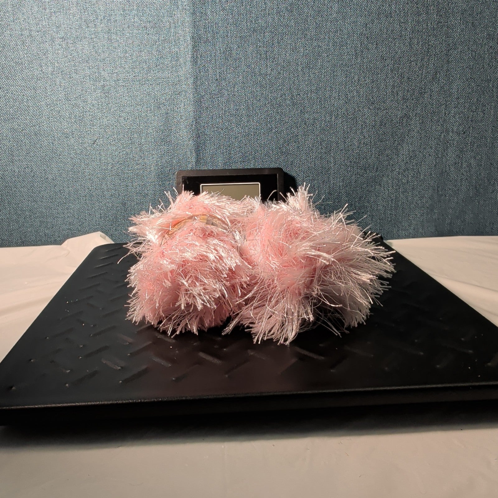 Lion Brand Fun Fur Yarn Soft Pink #101 Lot of 2 Skeins 128yds Eyelash Fluffy NEW