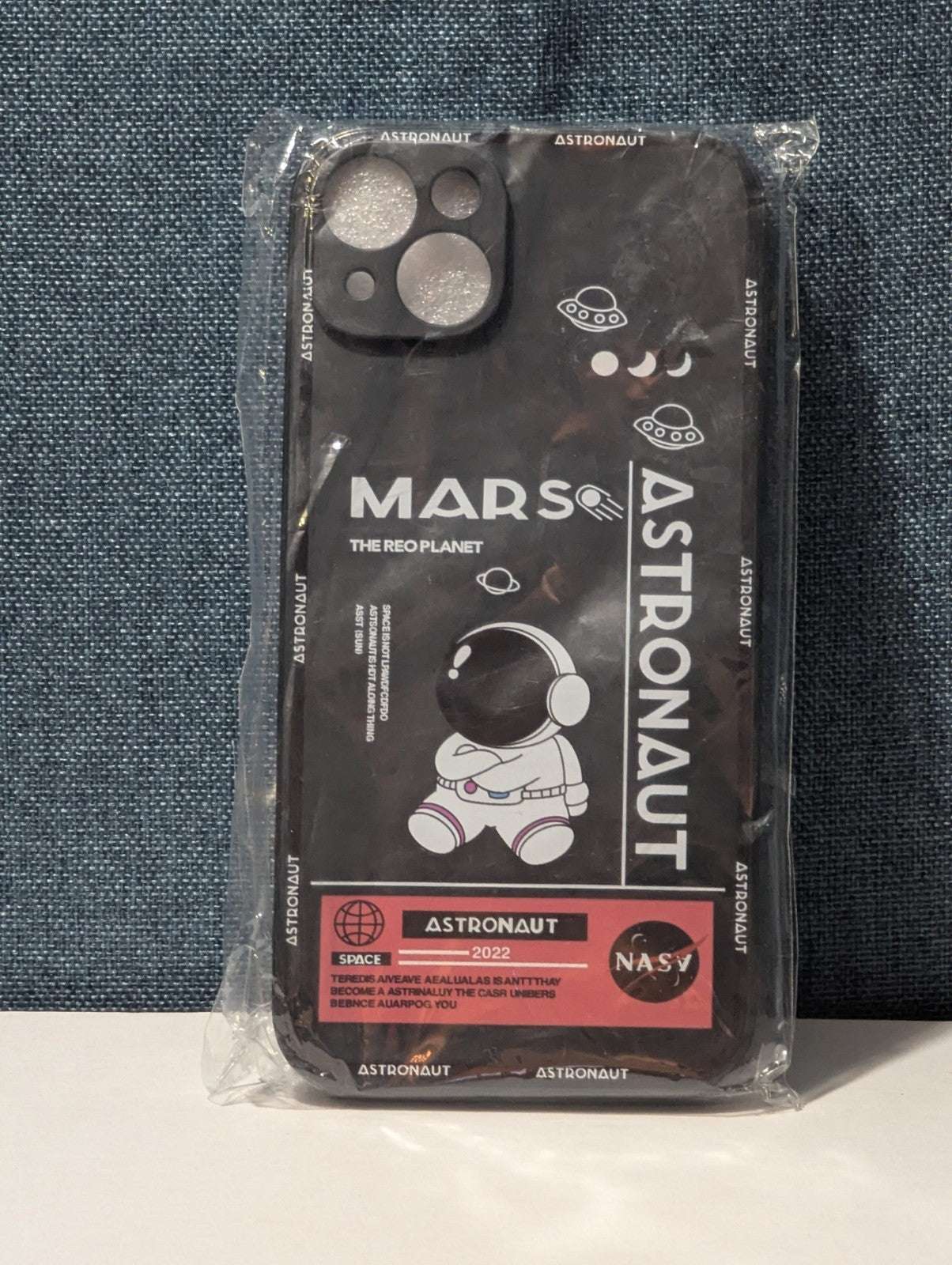 Astronaut Space Phone Case iPhone 14 Pro Max Slim Black TPU NASA Style Cover New
