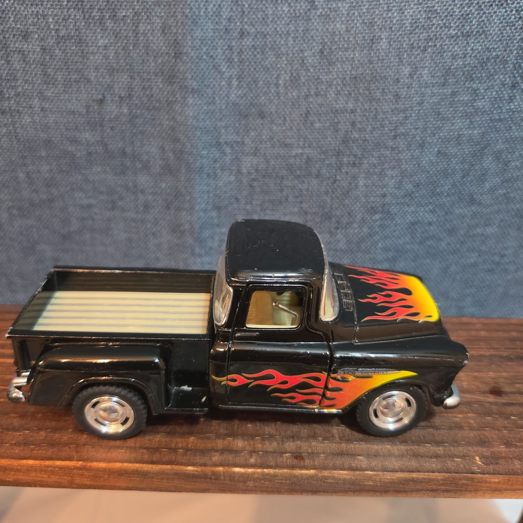 1955 Chevy Stepside Pickup Truck Diecast 1:24 Flames Hot Rod