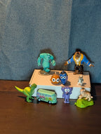 Disney Pixar Figure 9pc  Set| Toy Story Rex, Monsters Inc Sulley, Cars Fillmore,