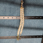 Faux Pearl Purse Charm Gold Silver Tone W Letter Initial