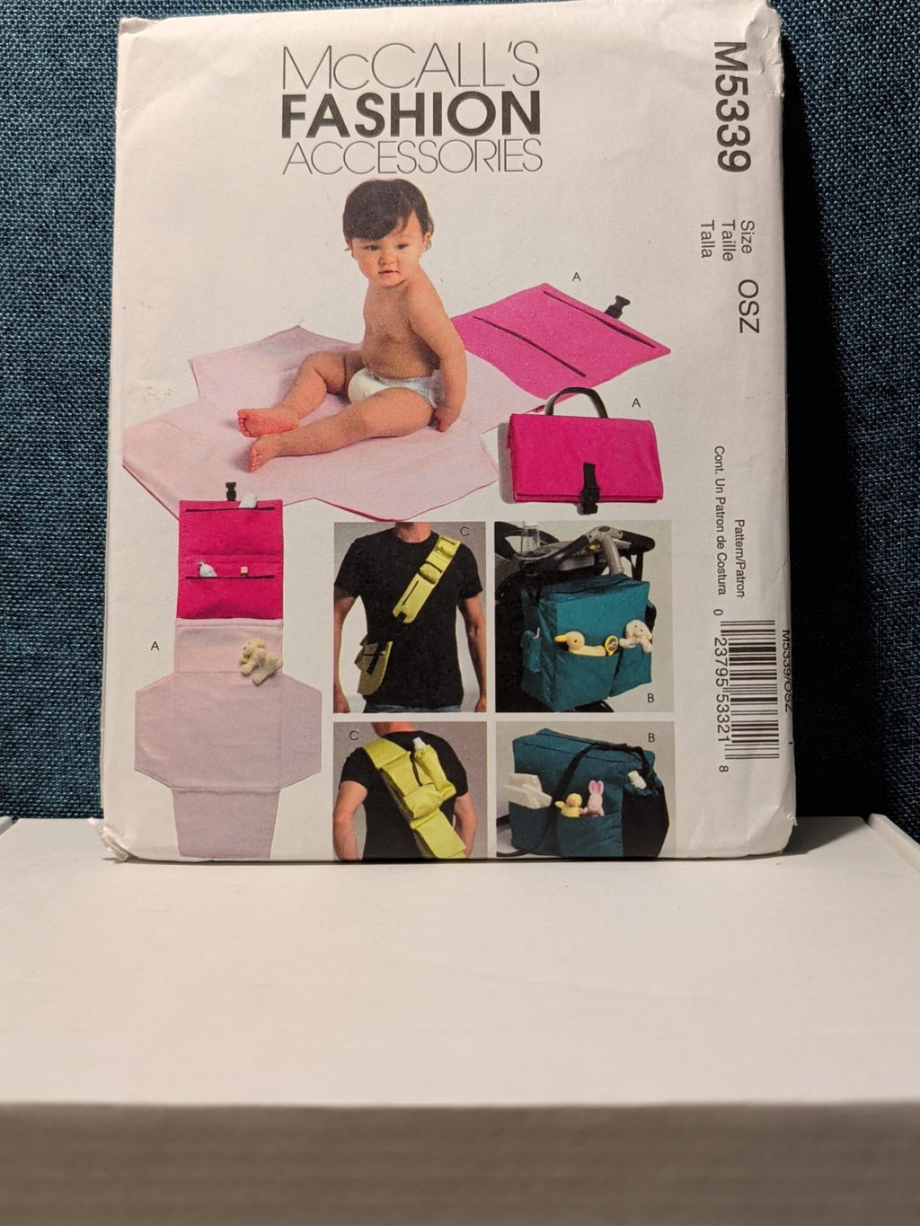 McCall's M5339 Diaper Bag Pattern 2007 Tote Changing Mat Bottle Bag UNCUT Kit
