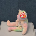 TY Beanie Baby B.B. BEAR The Birthday Bear 1999 | Pastel Tie-Dye | Mint Tags NEW