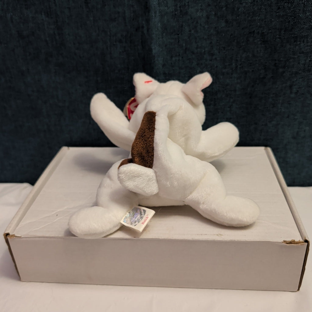 Ty Beanie Baby Butch Bull Terrier Dog 1999 Retired Plush TAG CREASE Clean 4227