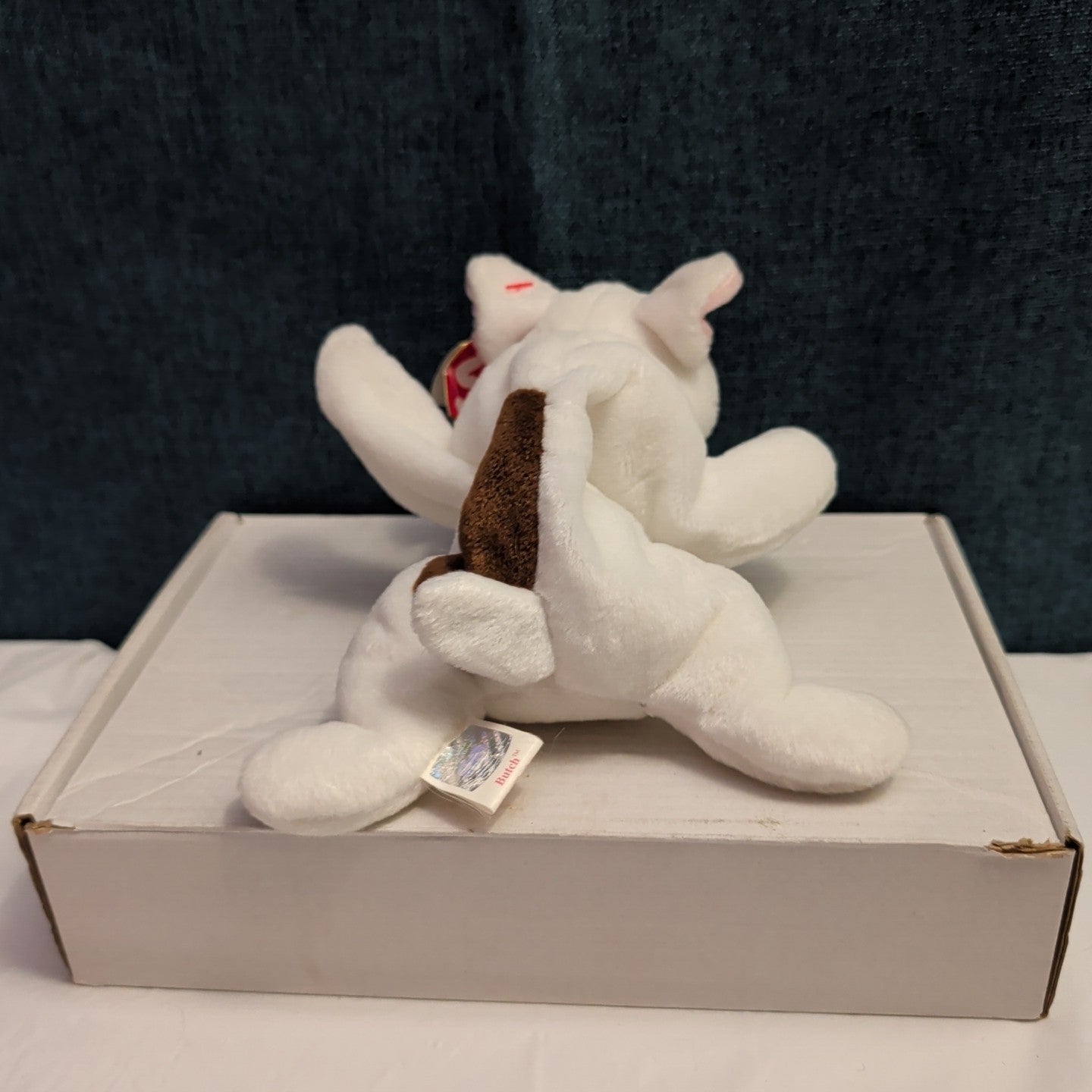 Ty Beanie Baby Butch Bull Terrier Dog 1999 Retired Plush TAG CREASE Clean 4227