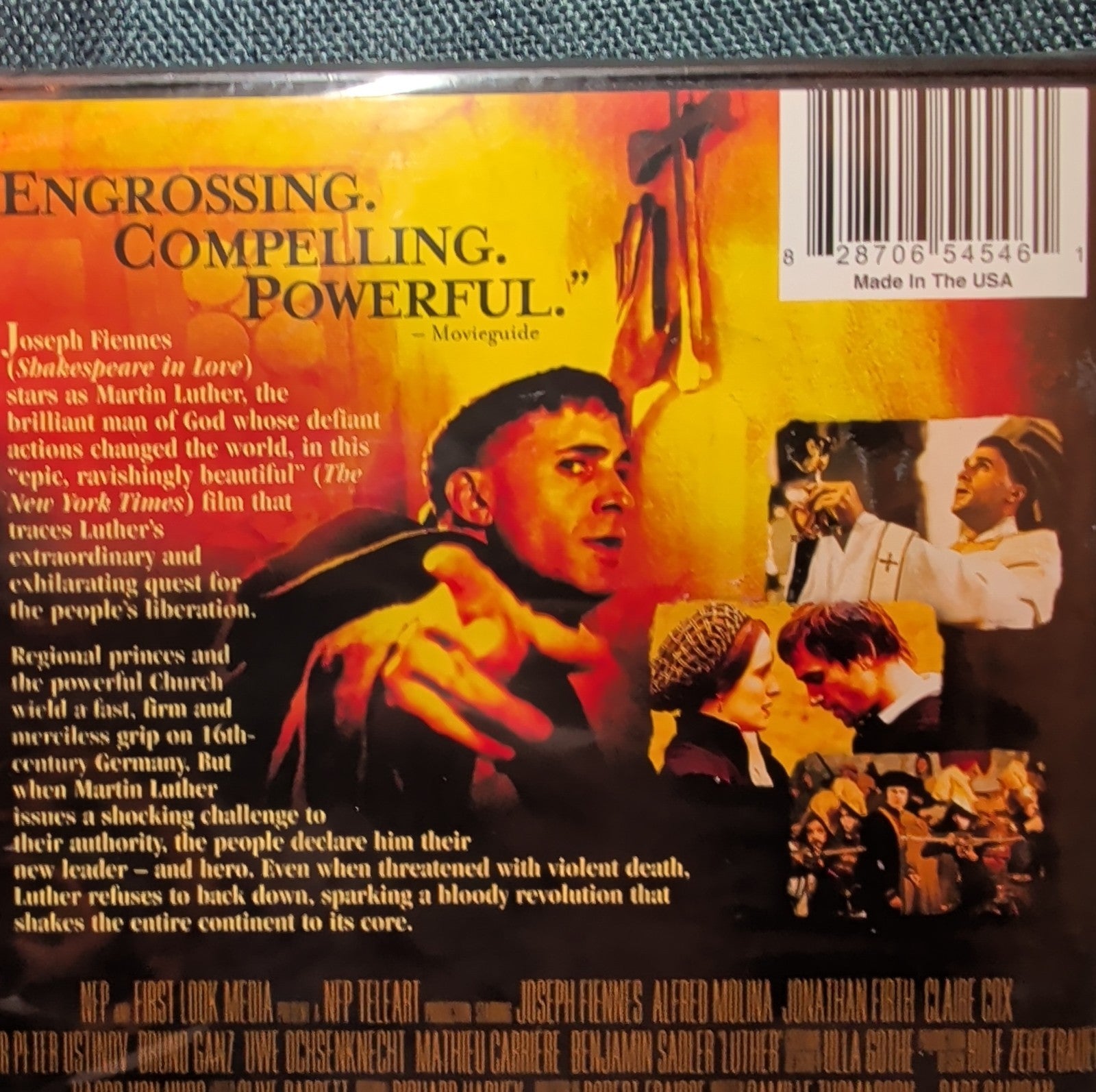 Luther DVD MGM Joseph Fiennes Christian History 2003 New Sealed 828706545461