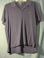 Vintage 90s Polo Ralph Lauren Shirt Men's L Navy Blue Green Pony Logo