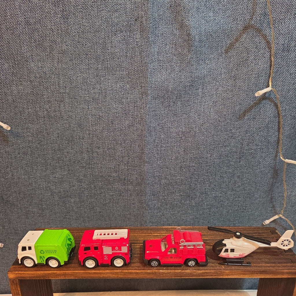 City Rescue Toy Vehicle Lot 4 Fire Truck Copter