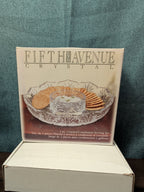 Fifth Avenue Crystal Portico 2 Pc Cracker Condiment Serving Set Lead Crystal NOB