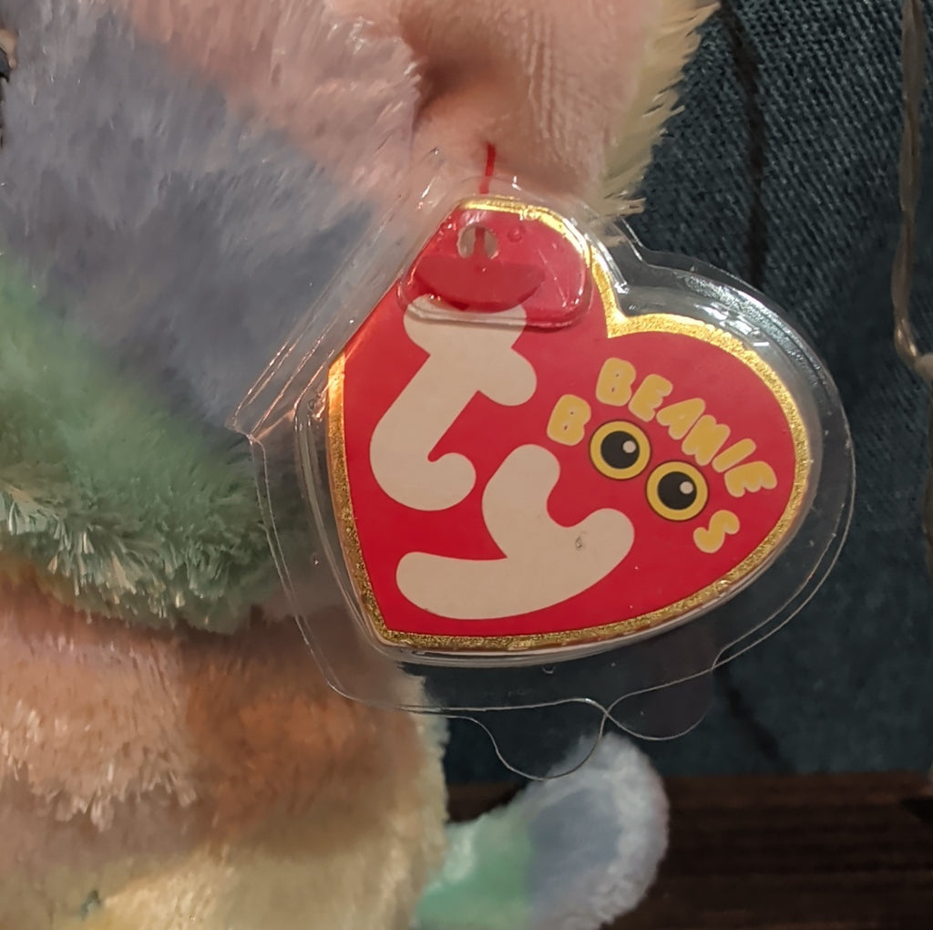 Ty Beanie Boos Heather Uni-Kitty 6" Plush Pastel Rainbow
