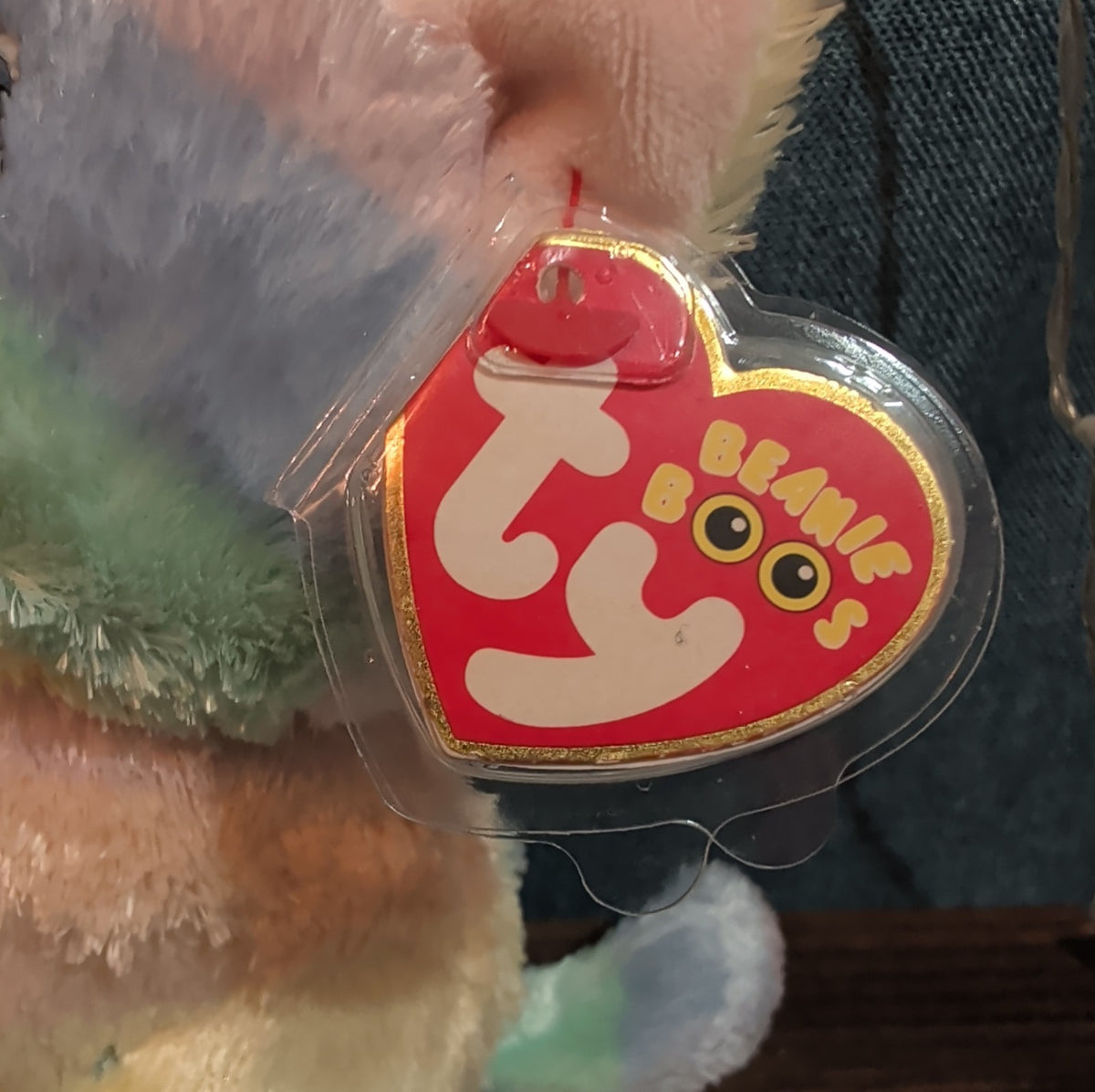 Ty Beanie Boos Heather Uni-Kitty 6" Plush Pastel Rainbow