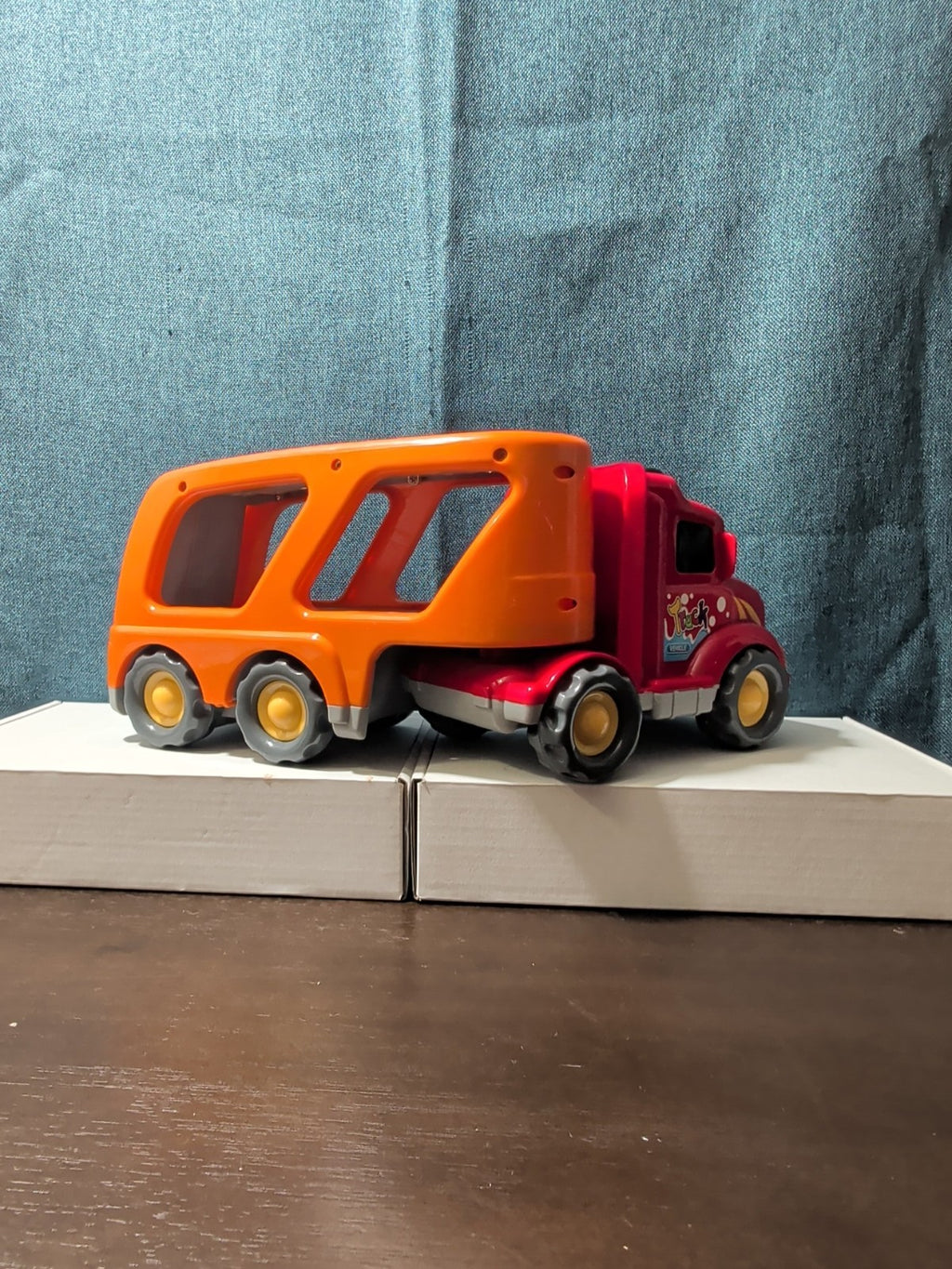 Big Toddler Semi Truck Car Hauler Toy Vehicle Lights & Sounds Transport Trailer