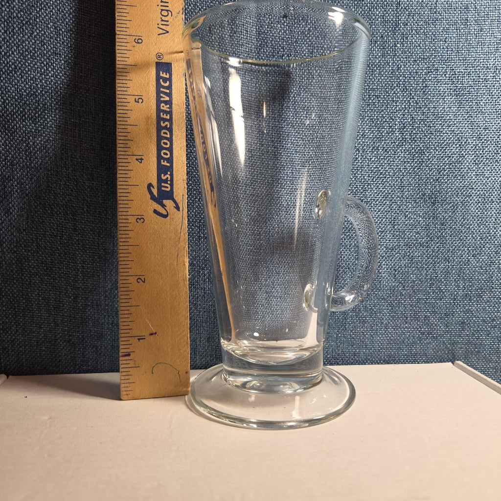 Clear Glass Irish Coffee Mug 6" Footed Latte Hot Toddy Cafe Cup Replacement
