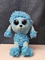 Retired Ty Beanie Boos Mandy Blue Poodle Plush 10" Medium Buddy |  Sparkle Eyes