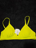 Amazon Essentials Bikini Top M Lime Green UPF 50+ Bralette Swimwear NWT Summer