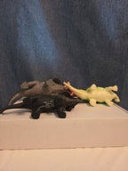 Dinosaur Toy Figures Lot of 3 Triceratops Stegosaurus Vintage Plastic Toy