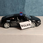 RMZ City Audi R8 Police Car 1/36 Diecast Pull Back Opening Doors PreOwned