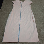 Blush Pink Midi Dress Full Zip Cutout Short Sleeve Bodycon XXL