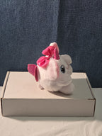ZURU Rainbocorn Puppycorn Penny the Pug 5" Plush White Pink Bow Glitter Horn