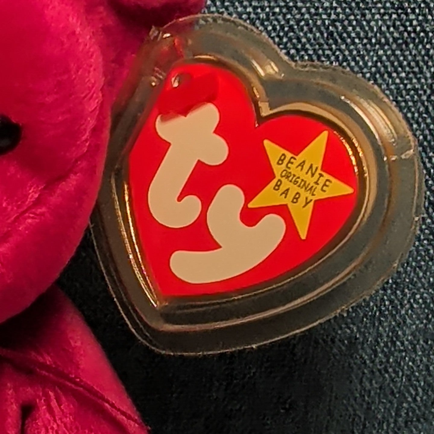Valentina Ty Beanie Baby 1998 Retired Valentine Bear with Tag Protector Vintage