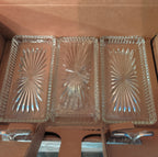 Leonard Silverplate 3 Tier Relish Tray Glass Insert Vintage New Open Box