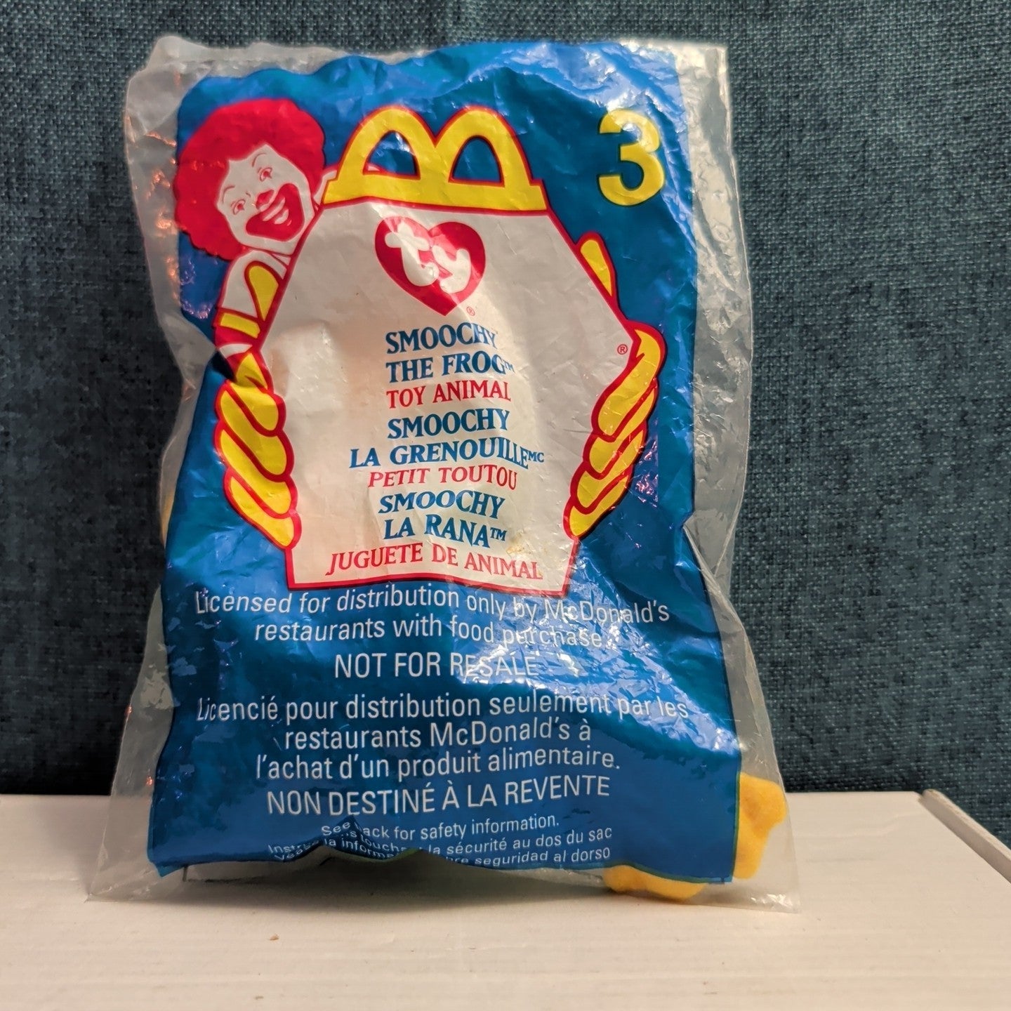 Ty Teenie Beanie Baby Smoochy the Frog #3 McDonald’s 1999 Sealed New in Package