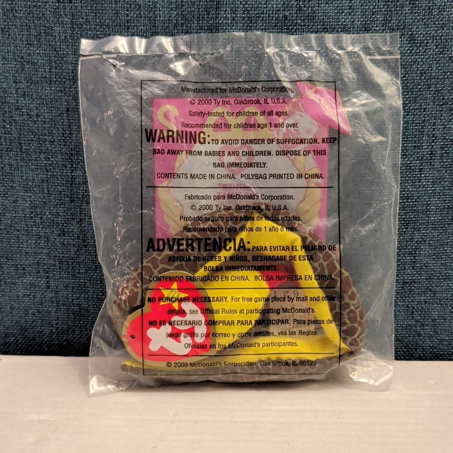 ​Ty McDonald’s Teenie Beanie Baby Slither the Snake #2 2000 | Sealed | Vintage 