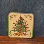 Christmas Tree Cork Back Coaster Holiday Decor Single