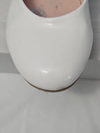 Olive & Edie Girls White Patent Heidie Pump Size 2 | Sparkly Glitter Heel Mary J