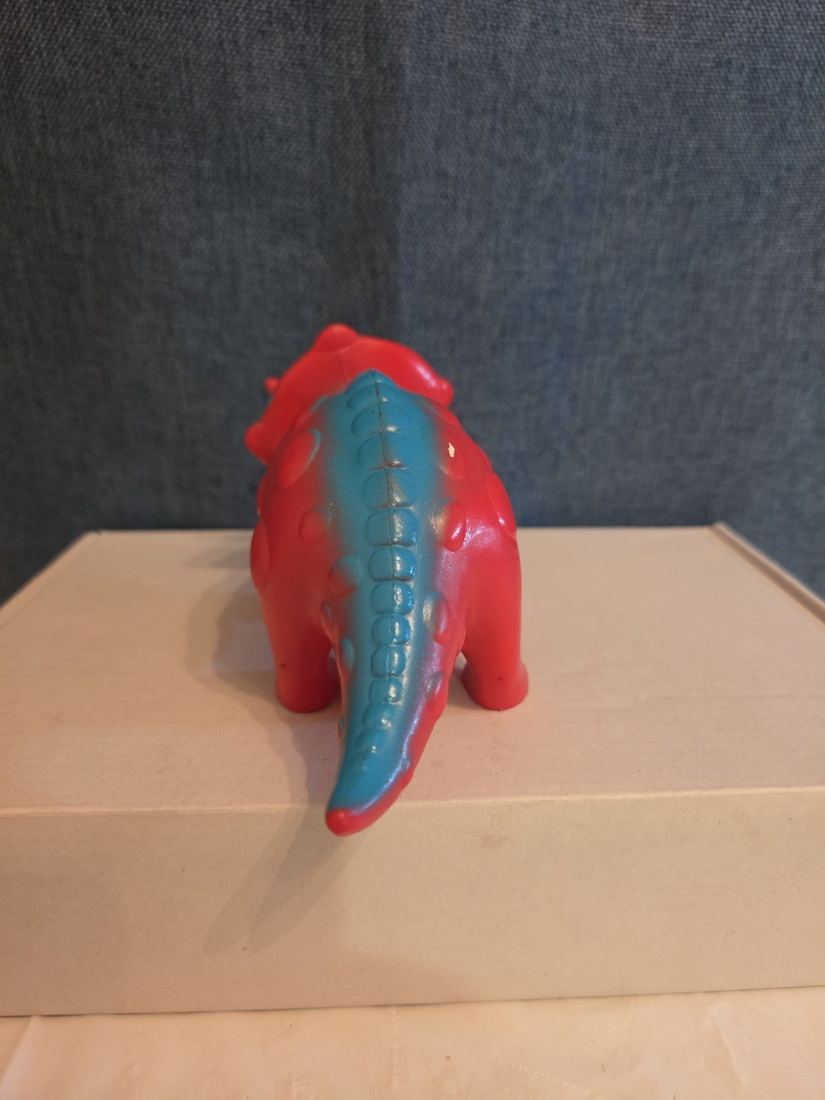 Kid Connection Triceratops Dinosaur Toy Red Blue 7" Long Plastic Figure Toddler