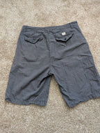 Quiksilver Edition Mens Shorts 34 Gray Micro Check Bermuda Walk Flat Front VTG
