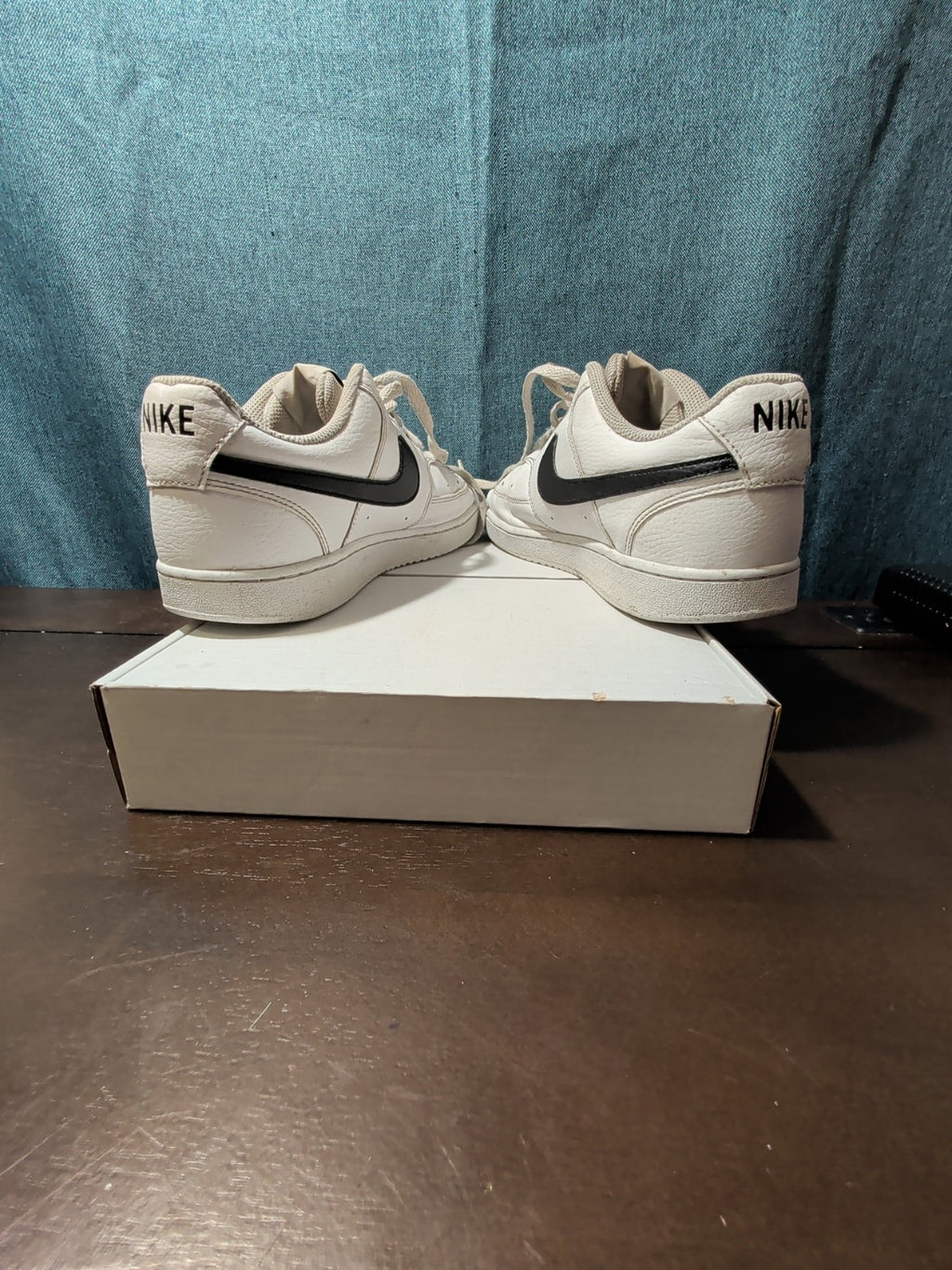 Nike Court Vision Low Next Nature US 8 Men's White Black DH2987-101 Panda Hoops