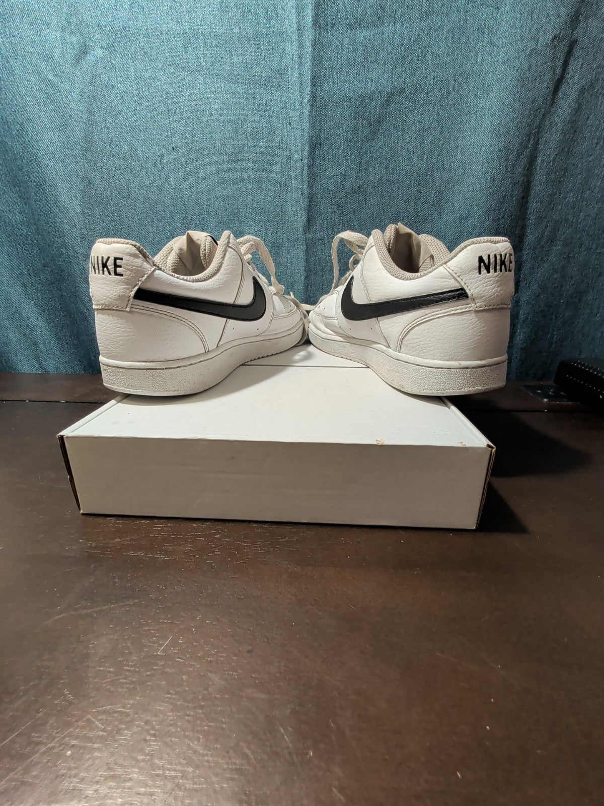 Nike Court Vision Low Next Nature US 8 Men's White Black DH2987-101 Panda Hoops