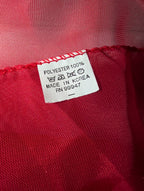 Red Chiffon Evening Shawl Wrap Capelet Bridal PreOwned 65x19