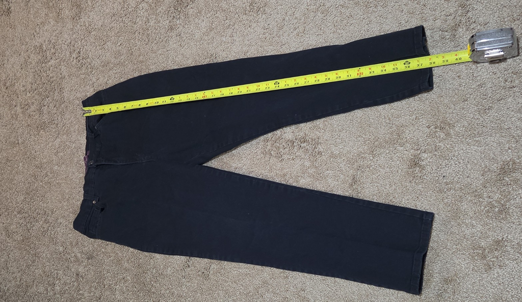 Gloria Vanderbilt Amanda Black Jeans 14p Stretch Denim High Rise Tapered Used