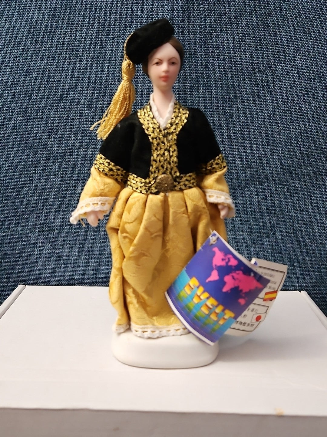 Vintage Evelt Themis Porcelain Doll | Handmade in Greece | Traditional Costume |