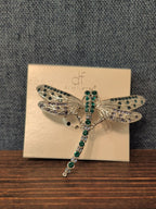 Daisy Fuentes Emerald Green, Sapphire Blue & Violet Dragonfly Brooch