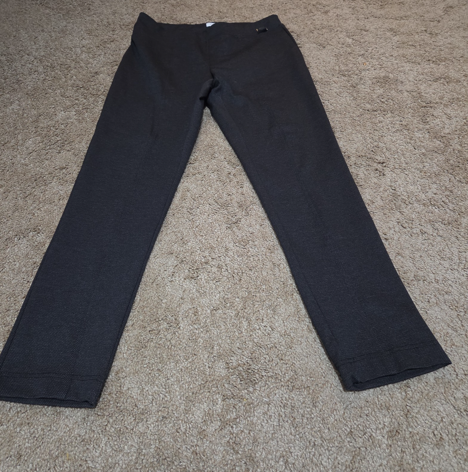Calvin Klein Pants Womens M Black Slim Fit Ankle Stretch Elastic