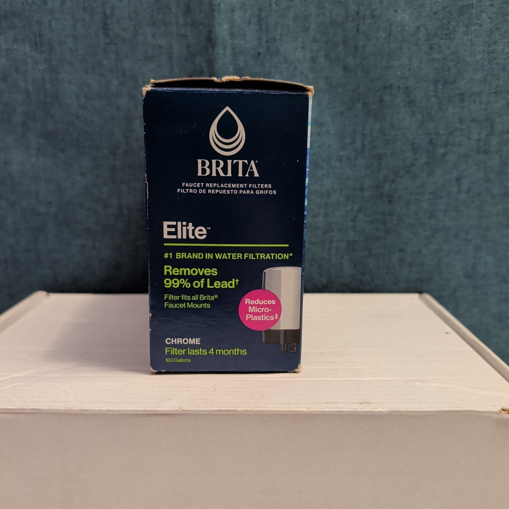 Brita Faucet Elite Chrome Replacement Filter 2-Pack Removes 99% Lead New FR-200