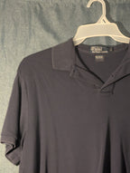 Vintage 90s Polo Ralph Lauren Shirt Men's L Navy Blue Green Pony Logo