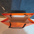 Hermes Small Orange Shopping Bag Authentic Paper Gift Tote Luxury Decor