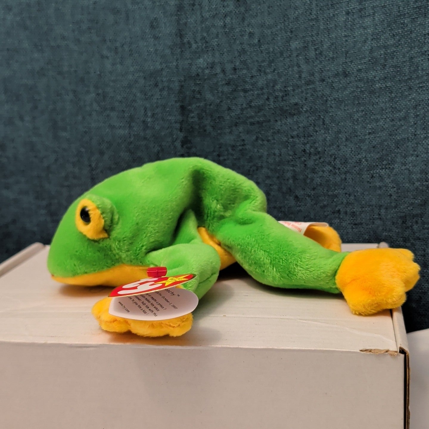 TY Beanie Baby SMOOCHY the Frog 1997 | MWMT Mint Tags | Retired Felt Mouth