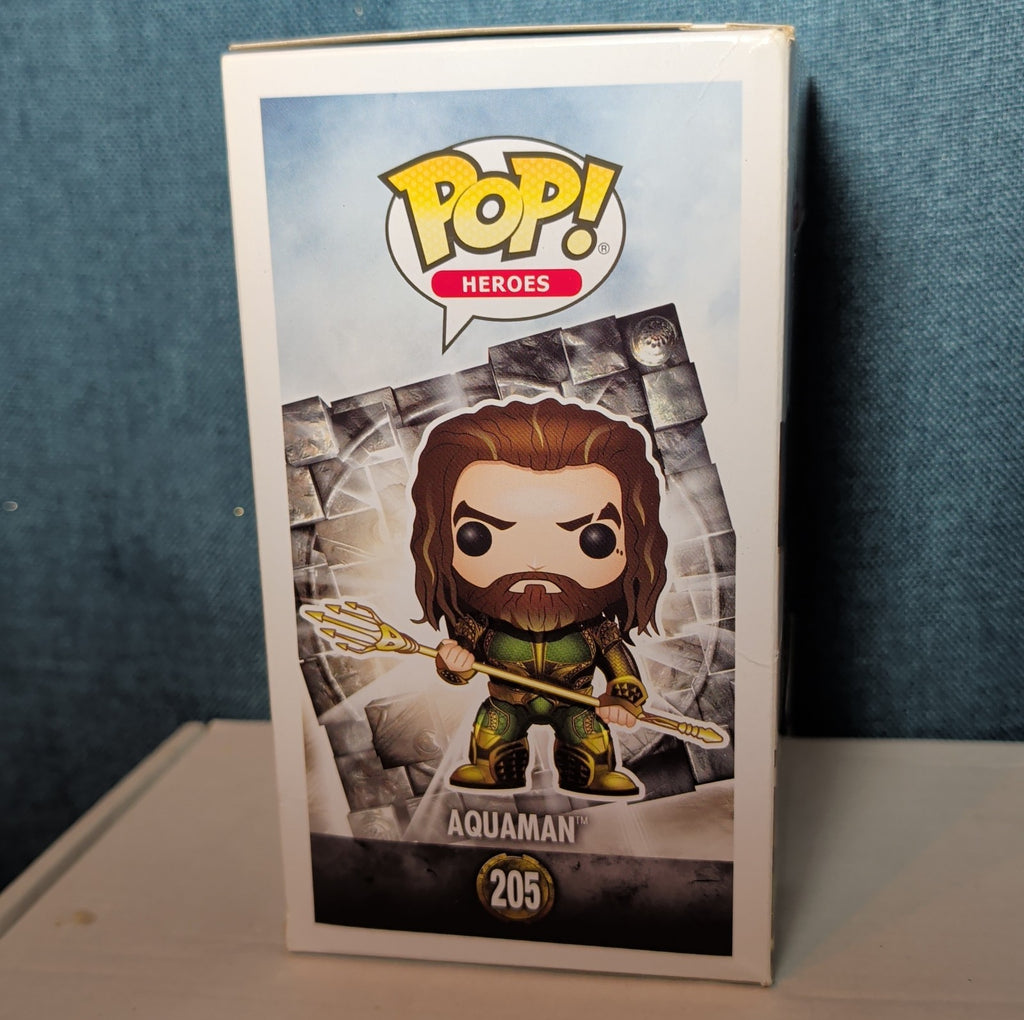 Funko POP! Heroes DC Comics Justice League Movie Aquaman #205 NIB with Protector