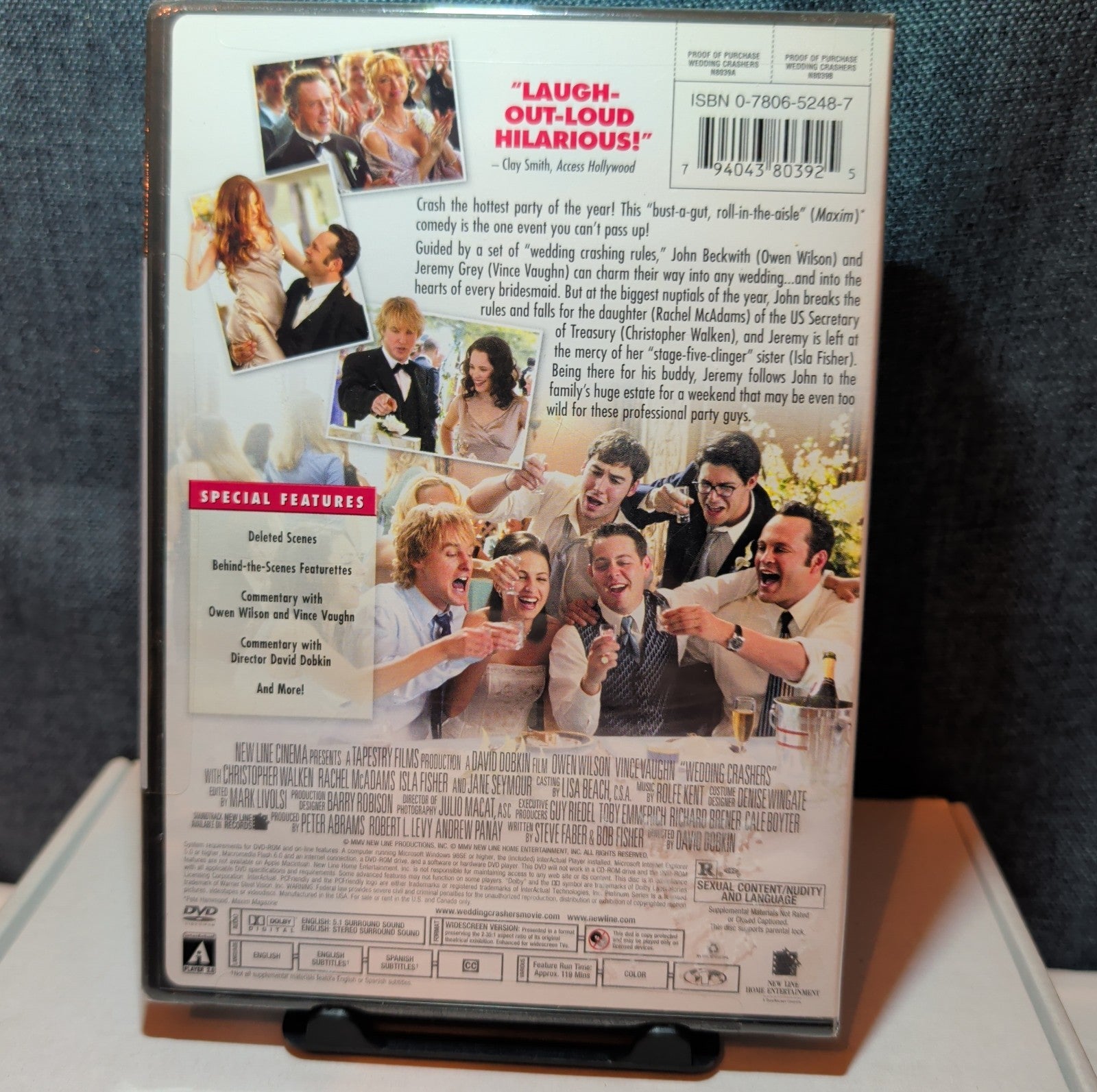 Wedding Crashers DVD 2005 Widescreen R Rated Platinum Series