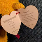 Ty Beanie Baby POOPSIE THE BEAR | 2001 Retired MWMT | Vintage Yellow Teddy Bear