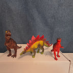 Dinosaur Toy Figures Lot of 13 T-Rex Triceratops Stegosaurus Plastic Play Set
