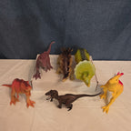 Dinosaur Toy Figures Lot of 6 T-Rex Triceratops Stegosaurus