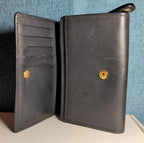 Coach Bedford Bifold Black Leather Wallet Y2K Vintage