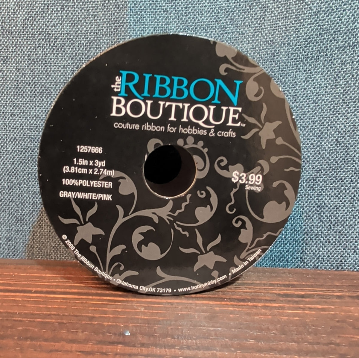 Ribbon Boutique Elephant Heart Grosgrain 1.5 in x 3 yd elephant