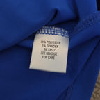 Dana Buchman Draped Neck Blue Sleeveless Top Blouse Gently Used Large